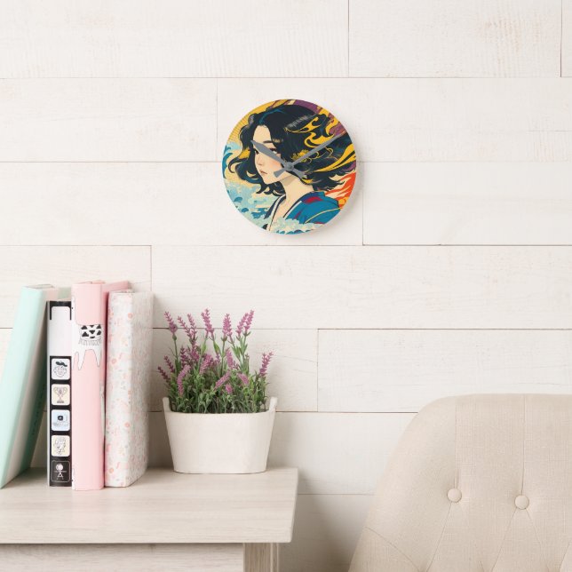 Relógio Redondo Uma jovem vietnamita (Sala de leitura)