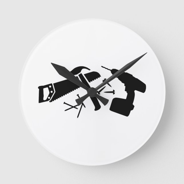 Relógio Redondo Unhas de martelo com chave de fenda (Frente)