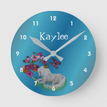 Unicórnio E Flores Nome Personalizado