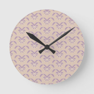 Relógio Redondo Upside down lavender pattern