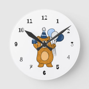 Relógio Redondo Urso de pelúcia