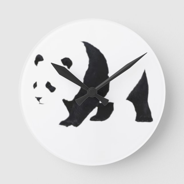 Relógio Redondo Urso panda grande (Frente)