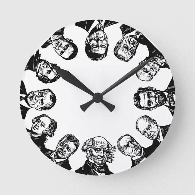 Relógio Redondo US Presidents Wall Clock (Frente)