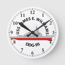 RELÓGIO REDONDO USS JAMES E. WILLIAMS - ARLEIGH BURKE