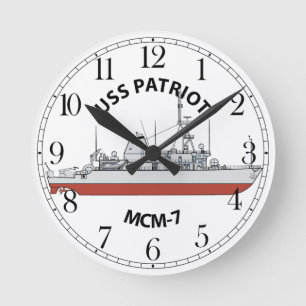 Relógio Redondo USS Patriot MCM-7