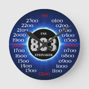 Relógio Redondo USS Steinaker (DD/DDR/DD-863)