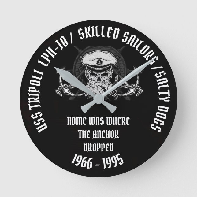 RELÓGIO REDONDO USS TRIPOLI (LPH- 10) (Frente)