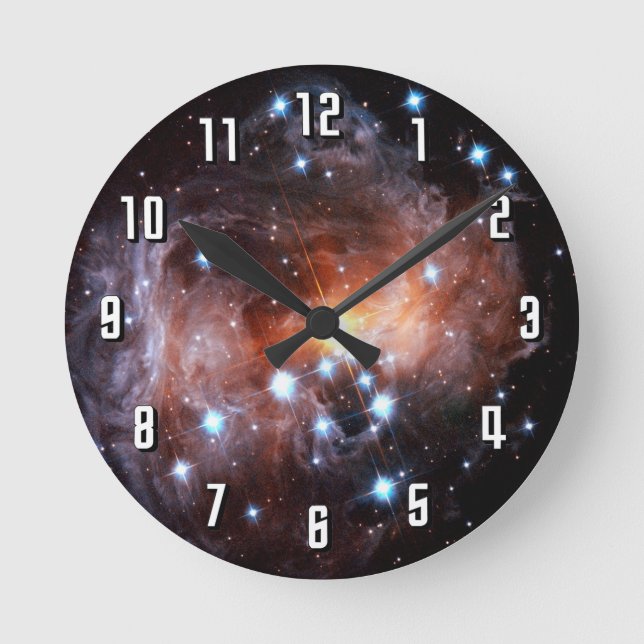 Relógio Redondo V838 Foto da Supergigante Estrela Vermelha Monocer (Frente)