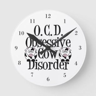 Relógio Redondo Vaca bonito