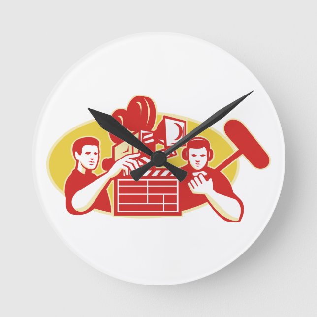 Relógio Redondo Válvula Soundman da câmera de filme do realizador (Frente)