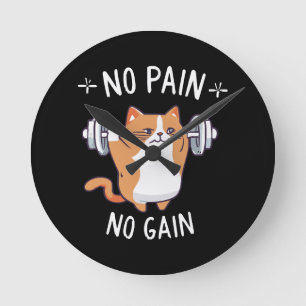 Relógio Redondo Vamos Construir Músculo! Hora do Ginásio!