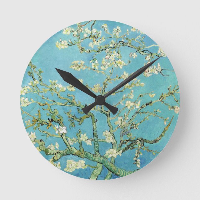 Relógio Redondo Van Gogh Almond Blossoms (Frente)