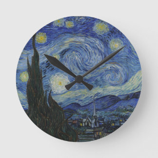 Relógio Redondo Van Gogh Starry Night Wall