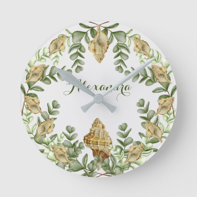 Relógio Redondo Vedante de Cana Náutica do Mar Verde (Frente)