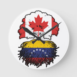 Relógio Redondo Venezuela Raízes venezuelanas canadenses