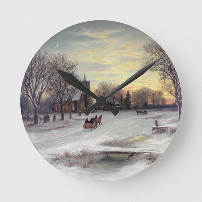 Relógio Redondo Véspera de Natal (Frente)