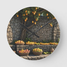 Relógio Redondo vibe de manga jamaicana