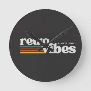 Relógio Redondo vibrações retrô