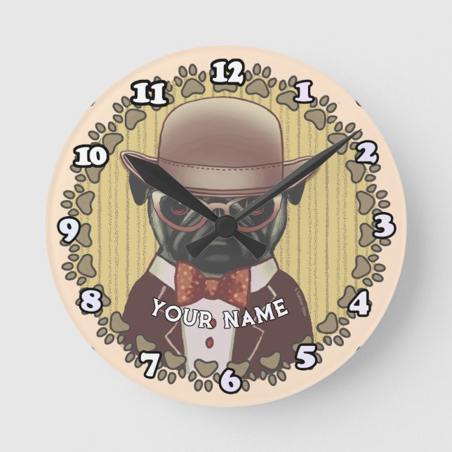 Relógio Redondo Vidros Vestidos (Frente)