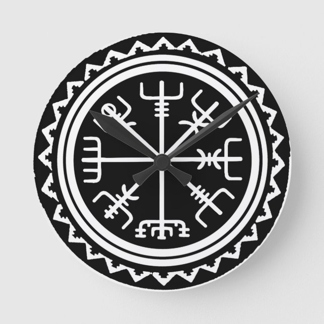 Relógio Redondo Viking Vegvisir Compass Náutico (Frente)