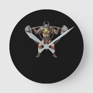Relógio Redondo Viking Warrior Malhação Levantando