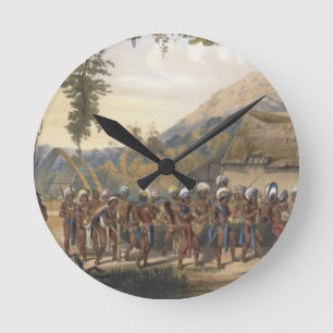 Relógio Redondo Vila Anai de Caribi, perto do rio Rupununi, de