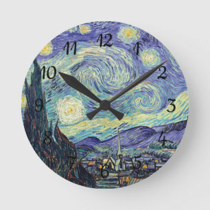 Relógio Redondo Vincent Van Gogh/ A Noite Estrelada