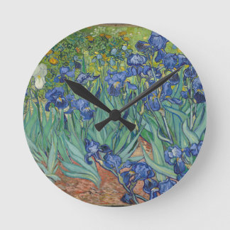 Relógio Redondo Vincent Van Gogh irrisa pintura de flores de arte