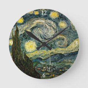 Relógio Redondo Vincent van Gogh's The Starry Night (1889)
