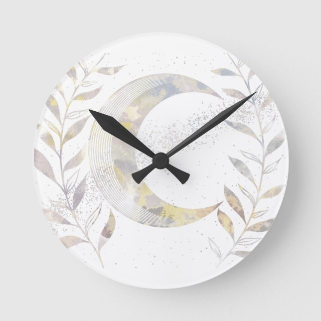 Relógio Redondo Vinhas e Lua (Frente)