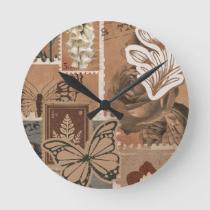 Relógio Redondo Vintage Aestic Brown Design