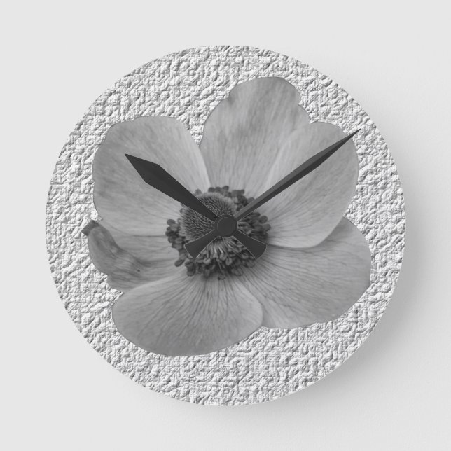 Relógio Redondo Vintage Anemone Wall Clock (Frente)