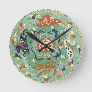 Relógio Redondo Vintage, China, Blue Land Sea Air Hormones