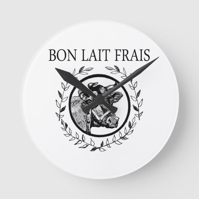 Relógio Redondo Vintage Dairy Cow (Frente)