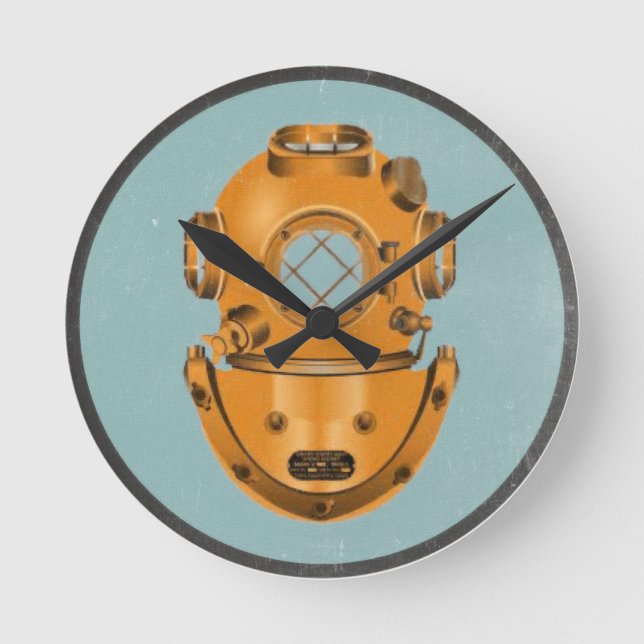 Relógio Redondo Vintage Diving Bell (Frente)