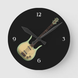 Relógio Redondo Vintage Longhorn Bass Wall Clock