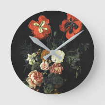 Vintage pintando "A Vida Estática com Flores"
