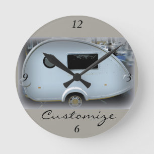 Relógio Redondo Vintage retro caravana resistida personalizada