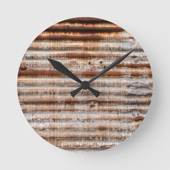 Relógio Redondo Vintage Rusty Metal (Frente)