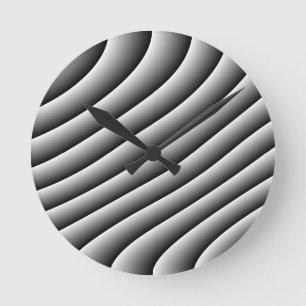 Relógio Redondo Vintage Wavy Lines Wall Clock