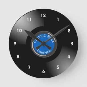 Relógio Redondo Vinyl Records Design