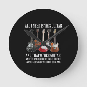 Relógio Redondo Violão Só Preciso Disso Violão Qualquer Músico