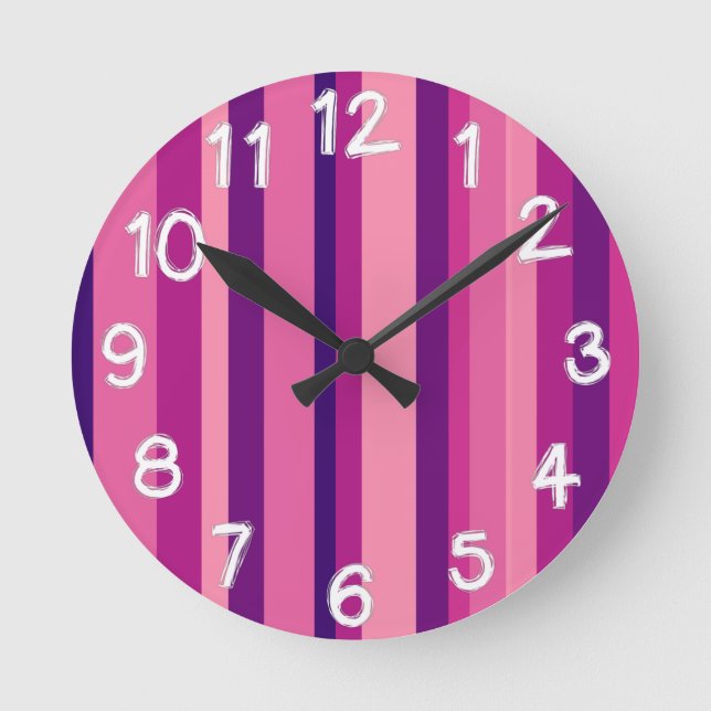Relógio Redondo Violet Garden  (Frente)