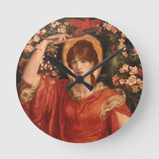 Relógio Redondo Visão de Fiammetta 1878 Dante Gabriel Rossetti (Frente)