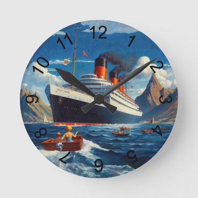 Relógio Redondo Visite Terras Extraídas (Frente)