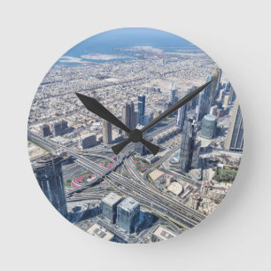 Relógio Redondo Vista aérea de Dubai