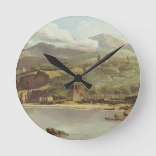 Relógio Redondo Vista de Vico Estense de Sorrento que olha para