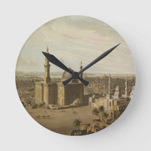 Relógio Redondo Vista do Cairo grande, gravada por Daniel Havell