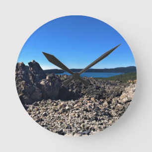 Relógio Redondo Vista do Lago Paulina, OR