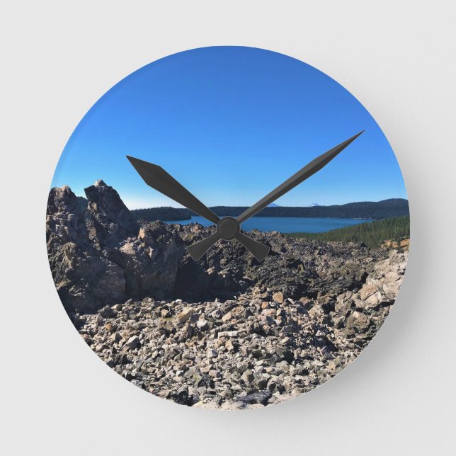 Relógio Redondo Vista do Lago Paulina, OR (Frente)
